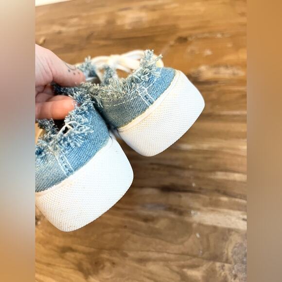 Vintage Y2K Disney Winnie the Pooh denim sneakers slide on mule platform summer - Picture 4 of 6